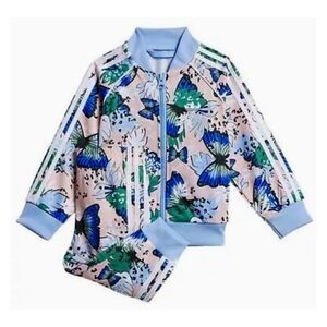 Adidas Superstar Kids Training Suit Sports Outfit 2-Piece Butterfly  - Size 9M